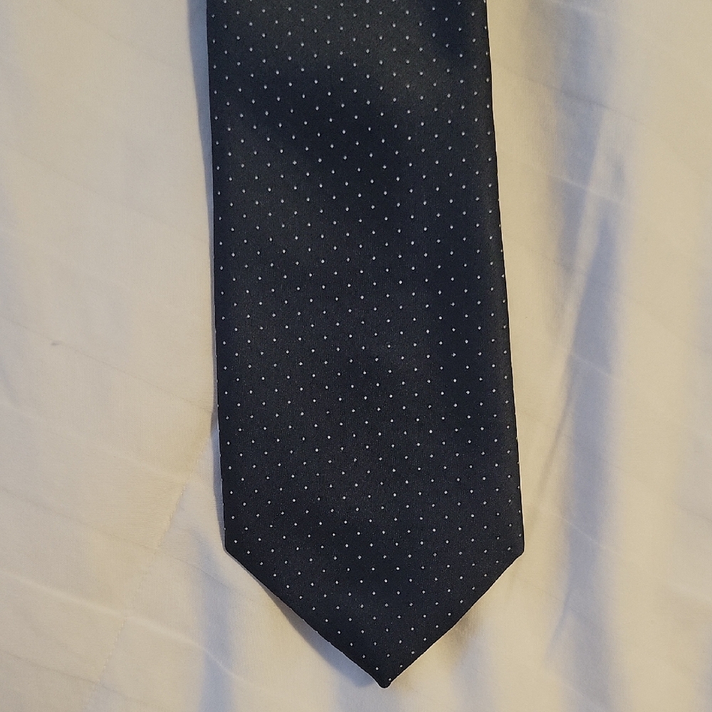 Elegant Navy Polka Dot Tie